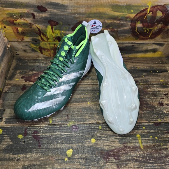 Men adidas adizero impact football cleats Green Apple size 12 if2458 Rare new‎ - Picture 7 of 8